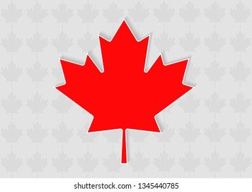 Canada maple leaf icon. Canada Day template