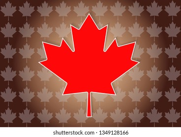 Canada maple leaf icon. Canada Day template