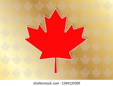 Canada maple leaf icon. Canada Day template