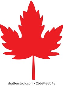 Kanada Ahornblatt Logo-Design. Rotes Ahornblatt. Vektorgrafik 
