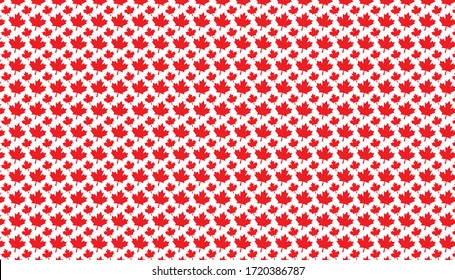 Canada Maple Leaf Pattern Background Template.