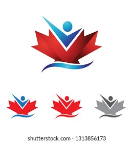 Canada Maple Leaf Success Business Solution Logo