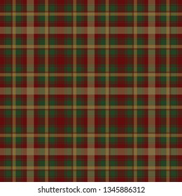 Canada (Maple Leaf) Tartan. Seamless pattern for tartan of Canada for fabric, kilts, skirts, plaids. Frequent weave 