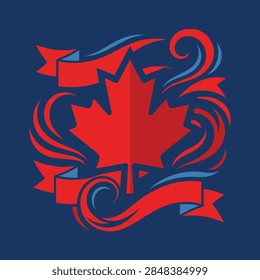 Canada maple leaf vector graphic art design