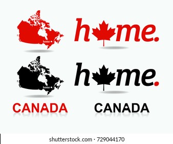 canada maps with word - home.