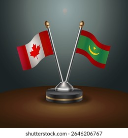 Tabela do Canadá e da Mauritânia sinaliza relação com plano de fundo gradiente