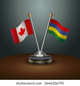 Tabela do Canadá e Maurício sinaliza relação com plano de fundo gradiente