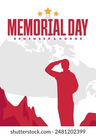 canada memorial day with canadian soldier silhouette