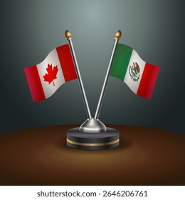 Tabela do Canadá e do México sinaliza relação com plano de fundo gradiente