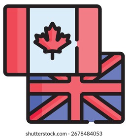 Icono de Vector moderno de Canadá: Plantilla de símbolos de ilustración mínima para el diseño de interfaz de usuario del App móvil de Web