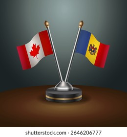 Tabela do Canadá e da Moldávia sinaliza relação com plano de fundo gradiente