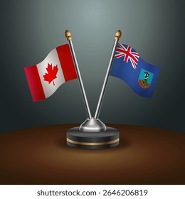 Tabela Canadá e Montserrat sinaliza relação com plano de fundo gradiente