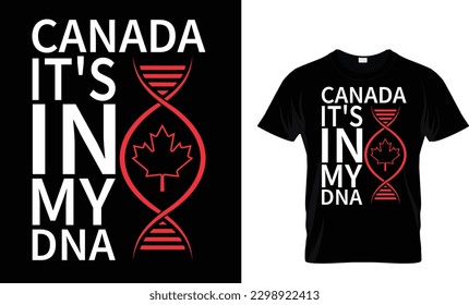 canada it's in my dna T-Shirt design template svg