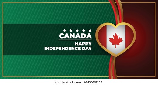 Canada National Day, celebration template banner vector Illustration

