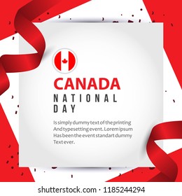 Canada National Day Vector Template Design Illustration