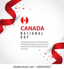 Canada National Day Vector Template Design Illustration