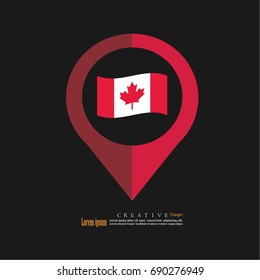 Canada  national flag background texture.vector illustration.