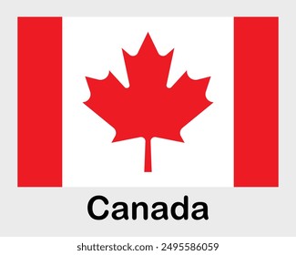 Canada national flag. Banner, state symbol, flagpole.