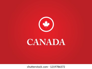 Canada national flag circle shape country emblem state symbol 