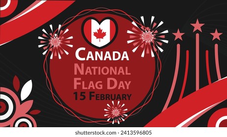 Canada national flag day vector banner design. Happy Canada national flag day modern minimal graphic poster illustration.