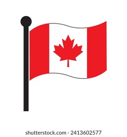 Canada national flag icon vector illustration design