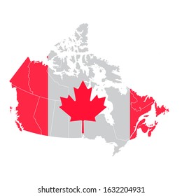 Canada National flag map icon
