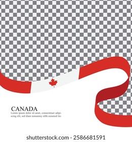 Canada national flag ribbon stock vector