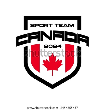 Canada national flag sport logo