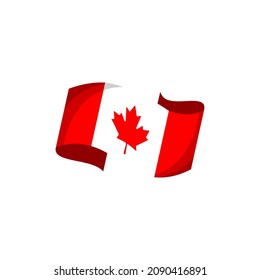 canada national flag vector background icon illustration logo design