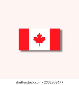 Ilustración del vector de bandera nacional del Canadá