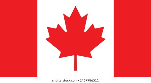 Canada National Flag Vector Illustration