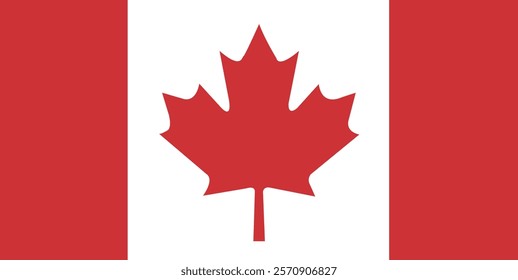 Canada national official symbol flag.