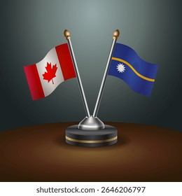 Tabela Canadá e Nauru sinaliza relação com plano de fundo gradiente