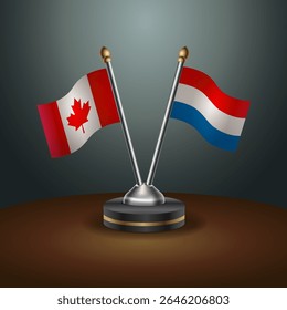 Tabela do Canadá e Países Baixos sinaliza relação com plano de fundo gradiente