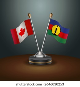 Tabela Canadá e Nova Caledônia sinaliza relação com plano de fundo gradiente