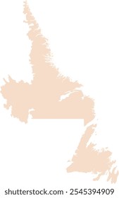 Mapa da província de Terra Nova e Labrador do Canadá com esboço