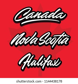 Canada Nova Scotia Halifax lettering