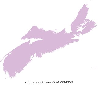 Canada Nova Scotia Province Map with outline