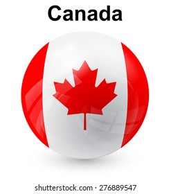 Canada official flag, button ball 