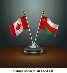 Tabela do Canadá e de Omã sinaliza relação com plano de fundo gradiente