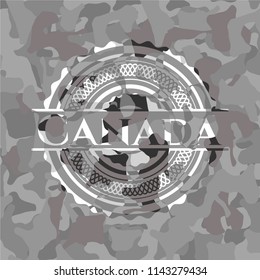 Canada on grey camouflaged pattern