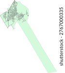 Canada Ontario CMA (Census Metropolitan Area) Orillia Boundary and Road Vector Map