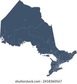 Canada Ontario Province Map with Census Forward Sortation Areas (FSA)