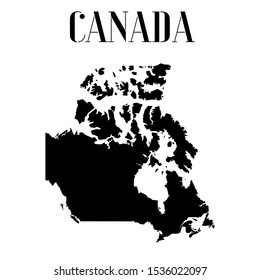 Canada, ottawa, toronto outline world map silhouette vector illustration, creative design background, national country flag, design element, symbols from countries all continents set. 