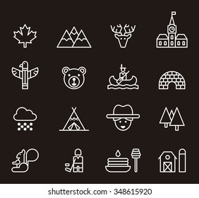 CANADA outline icons