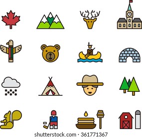 CANADA outline icons