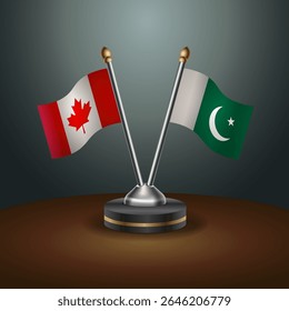 Tabela do Canadá e do Paquistão sinaliza relação com plano de fundo gradiente