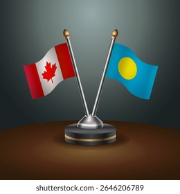 Tabela Canadá e Palau sinaliza relação com plano de fundo gradiente
