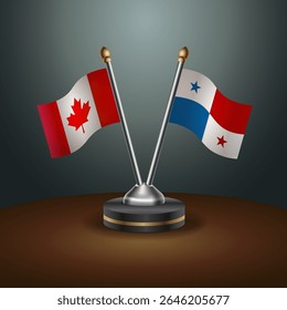 Tabela do Canadá e do Panamá sinaliza a relação com o plano de fundo do gradiente