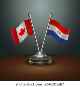 Tabela do Canadá e do Paraguai sinaliza relação com plano de fundo gradiente